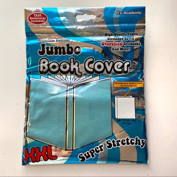 📖 Jumbo Book Cover Stretchy FABRIC & Bookmark Set 📚 Oversized - Picture 1 of 6